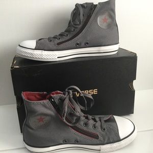 Converse Double Zip Junior Size 4 Gray/Brick/Black